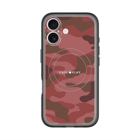 スリムプロテクションプレミアムケース with MagSafe［ Camouflage - Red ］