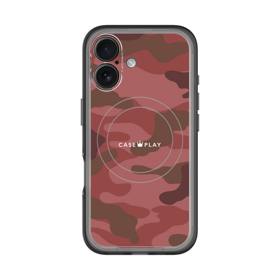 スリムプロテクションプレミアムケース with MagSafe［ Camouflage - Red ］