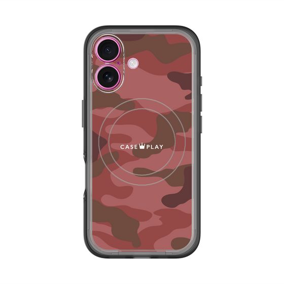 スリムプロテクションプレミアムケース with MagSafe［ Camouflage - Red ］