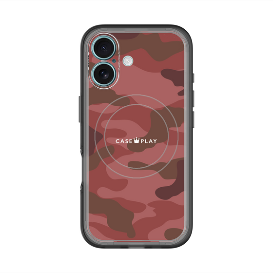 スリムプロテクションプレミアムケース with MagSafe［ Camouflage - Red ］