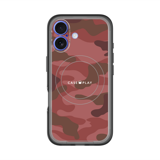 スリムプロテクションプレミアムケース with MagSafe［ Camouflage - Red ］