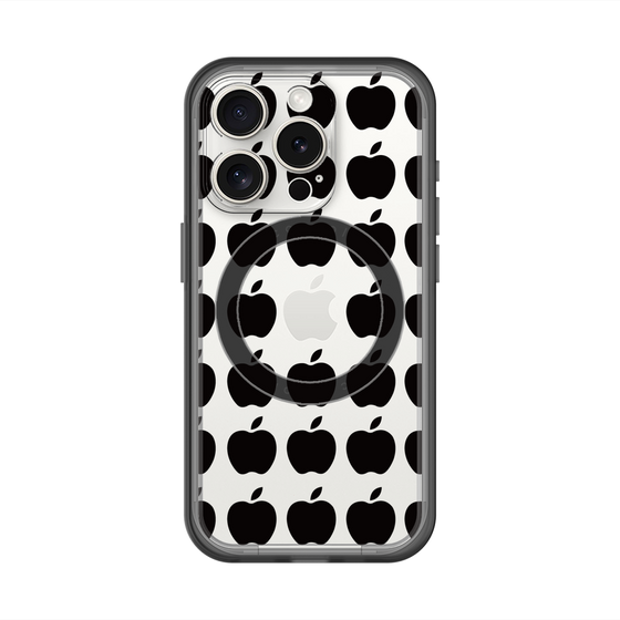 スリムプロテクションプレミアムケース with MagSafe［ Apple - Black ］