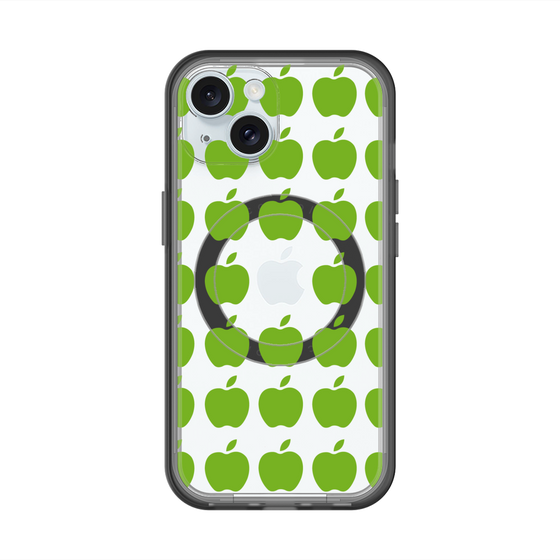スリムプロテクションプレミアムケース with MagSafe［ Apple - Green ］