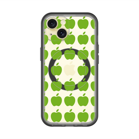 スリムプロテクションプレミアムケース with MagSafe［ Apple - Green ］
