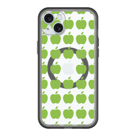 スリムプロテクションプレミアムケース with MagSafe［ Apple - Green ］