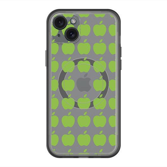 スリムプロテクションプレミアムケース with MagSafe［ Apple - Green ］