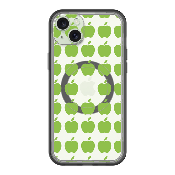 スリムプロテクションプレミアムケース with MagSafe［ Apple - Green ］