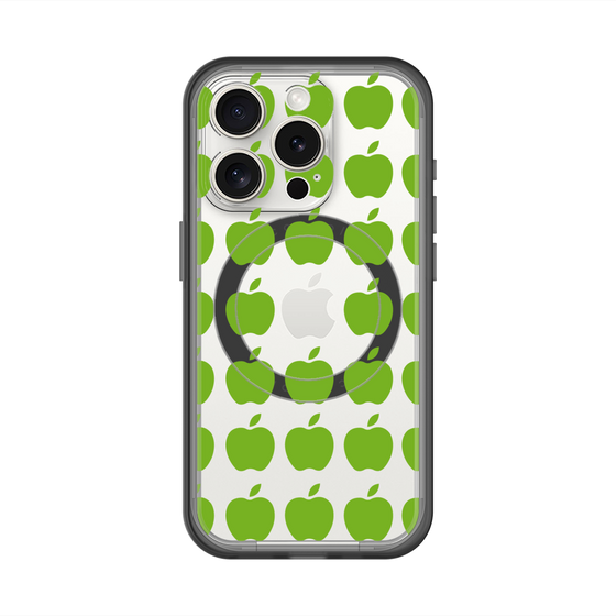 スリムプロテクションプレミアムケース with MagSafe［ Apple - Green ］