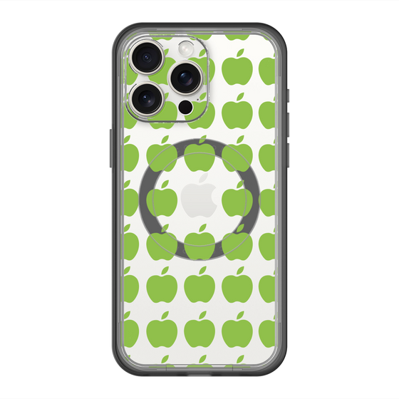 スリムプロテクションプレミアムケース with MagSafe［ Apple - Green ］