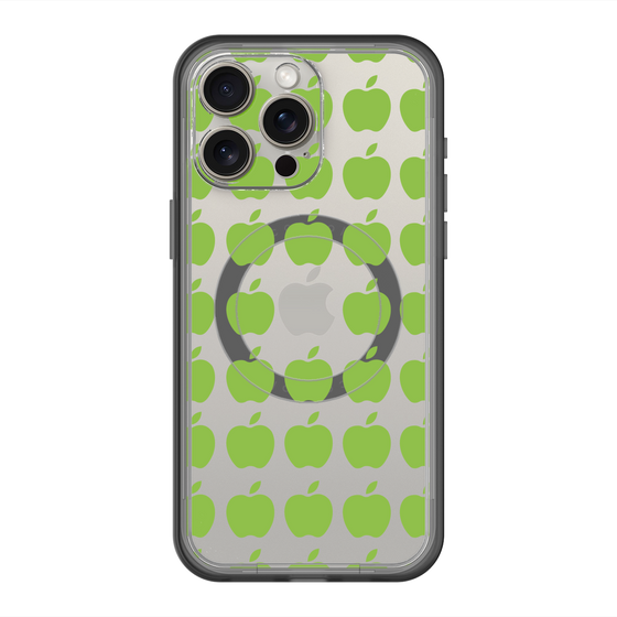 スリムプロテクションプレミアムケース with MagSafe［ Apple - Green ］