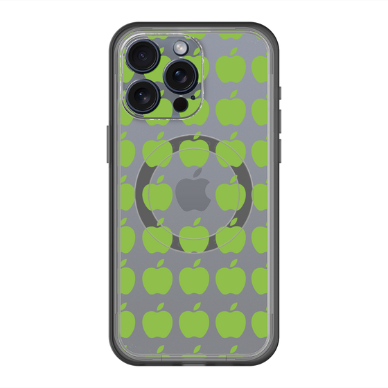 スリムプロテクションプレミアムケース with MagSafe［ Apple - Green ］
