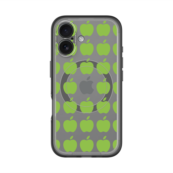スリムプロテクションプレミアムケース with MagSafe［ Apple - Green ］