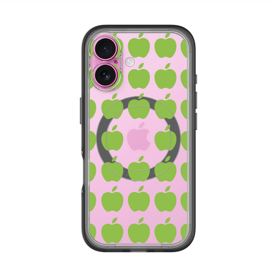 スリムプロテクションプレミアムケース with MagSafe［ Apple - Green ］
