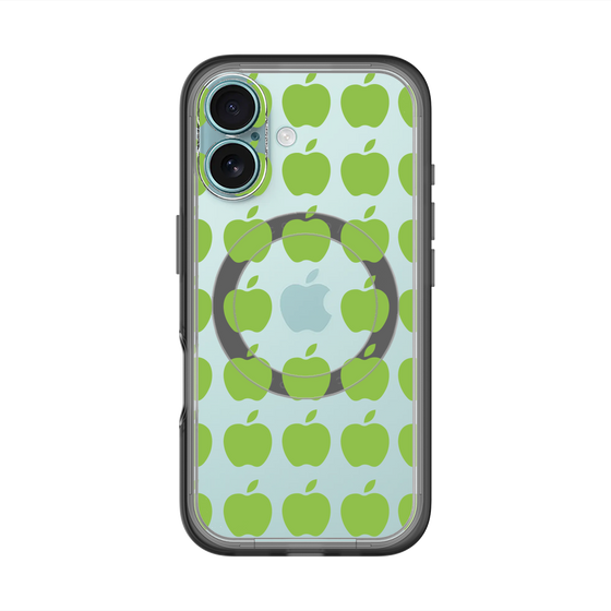 スリムプロテクションプレミアムケース with MagSafe［ Apple - Green ］