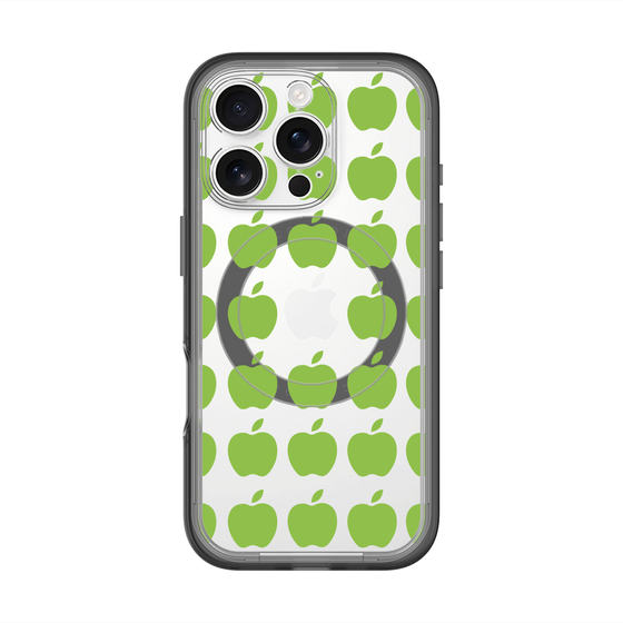 スリムプロテクションプレミアムケース with MagSafe［ Apple - Green ］