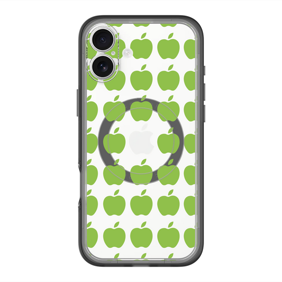 スリムプロテクションプレミアムケース with MagSafe［ Apple - Green ］