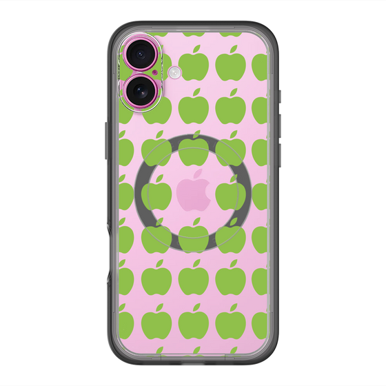 スリムプロテクションプレミアムケース with MagSafe［ Apple - Green ］