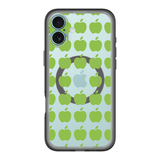 スリムプロテクションプレミアムケース with MagSafe［ Apple - Green ］