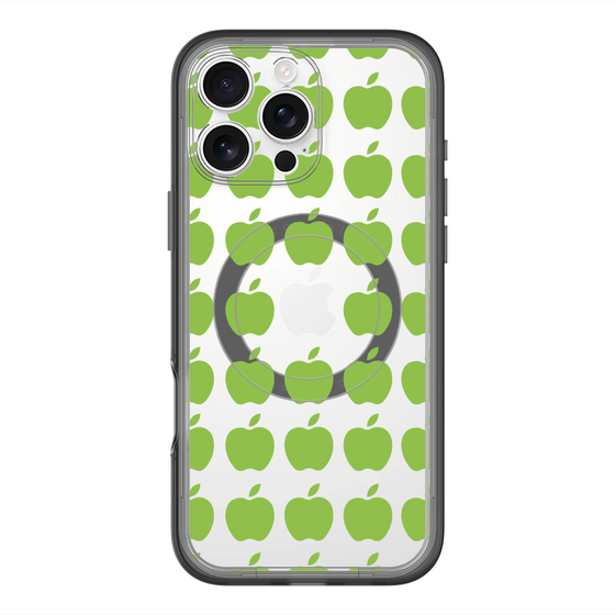 スリムプロテクションプレミアムケース with MagSafe［ Apple - Green ］