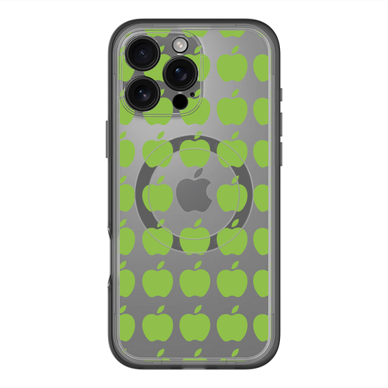 スリムプロテクションプレミアムケース with MagSafe［ Apple - Green ］