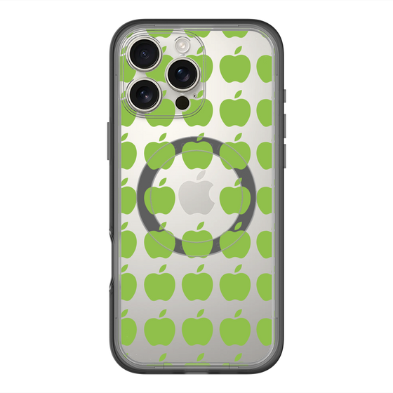 スリムプロテクションプレミアムケース with MagSafe［ Apple - Green ］