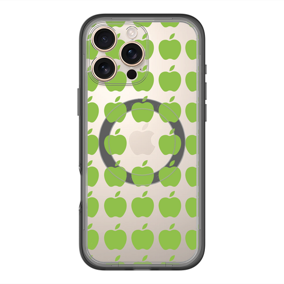 スリムプロテクションプレミアムケース with MagSafe［ Apple - Green ］