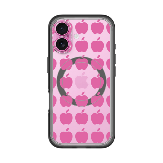 スリムプロテクションプレミアムケース with MagSafe［ Apple - Pink ］