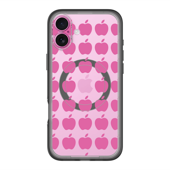 スリムプロテクションプレミアムケース with MagSafe［ Apple - Pink ］