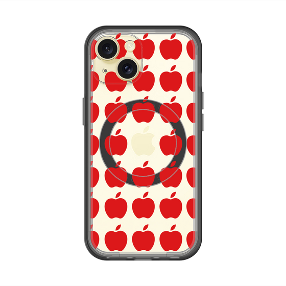 スリムプロテクションプレミアムケース with MagSafe［ Apple - Red ］