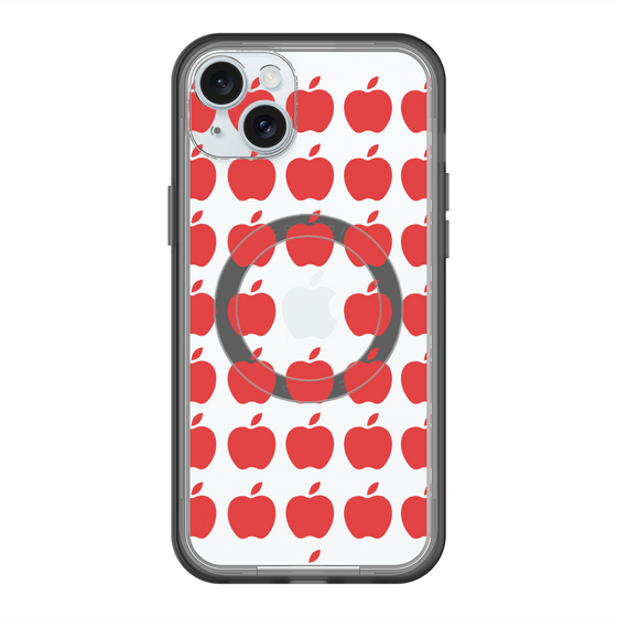 スリムプロテクションプレミアムケース with MagSafe［ Apple - Red ］
