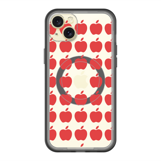 スリムプロテクションプレミアムケース with MagSafe［ Apple - Red ］