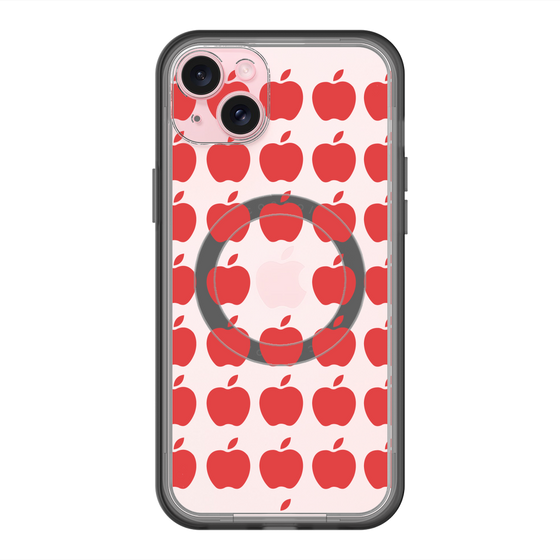 スリムプロテクションプレミアムケース with MagSafe［ Apple - Red ］