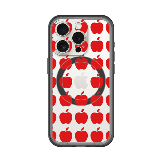 スリムプロテクションプレミアムケース with MagSafe［ Apple - Red ］