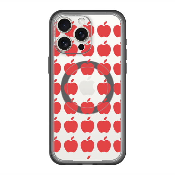 スリムプロテクションプレミアムケース with MagSafe［ Apple - Red ］
