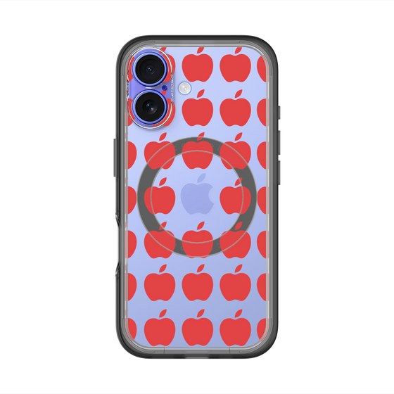 スリムプロテクションプレミアムケース with MagSafe［ Apple - Red ］
