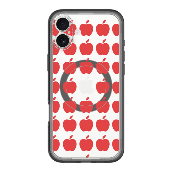 スリムプロテクションプレミアムケース with MagSafe［ Apple - Red ］