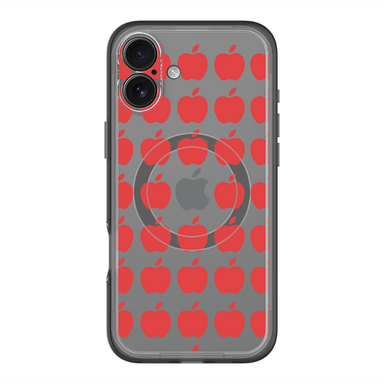 スリムプロテクションプレミアムケース with MagSafe［ Apple - Red ］