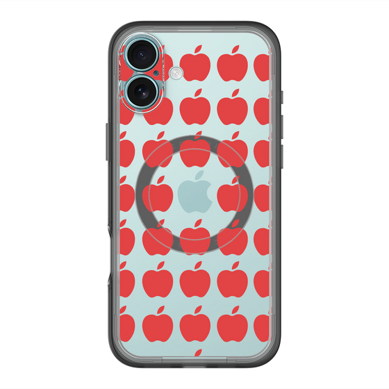 スリムプロテクションプレミアムケース with MagSafe［ Apple - Red ］