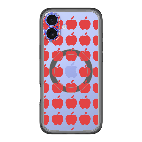 スリムプロテクションプレミアムケース with MagSafe［ Apple - Red ］
