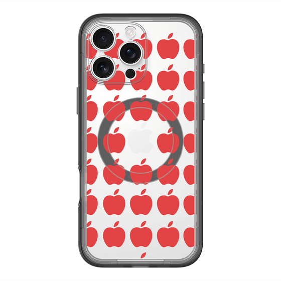 スリムプロテクションプレミアムケース with MagSafe［ Apple - Red ］
