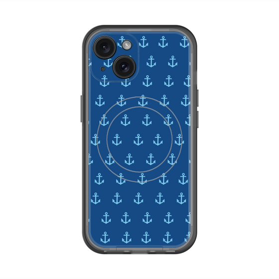スリムプロテクションプレミアムケース with MagSafe［ Anchor - Blue ］