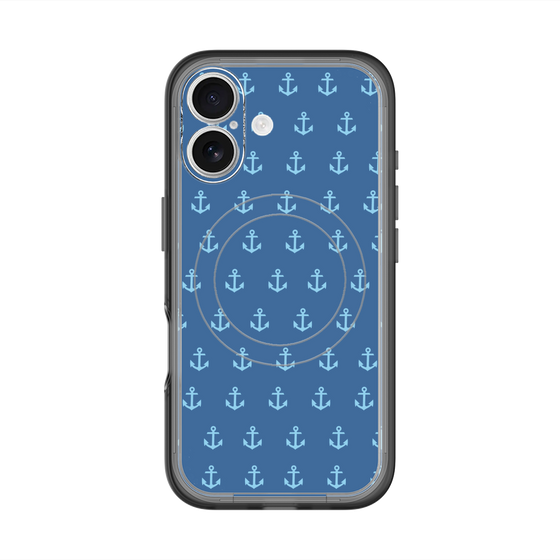 スリムプロテクションプレミアムケース with MagSafe［ Anchor - Blue ］