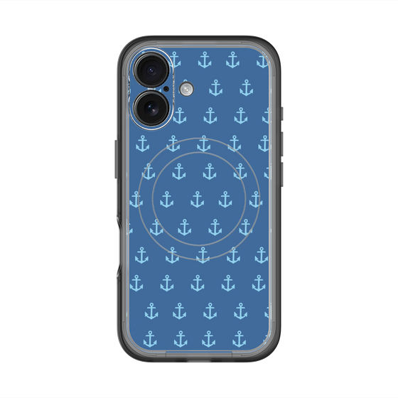 スリムプロテクションプレミアムケース with MagSafe［ Anchor - Blue ］
