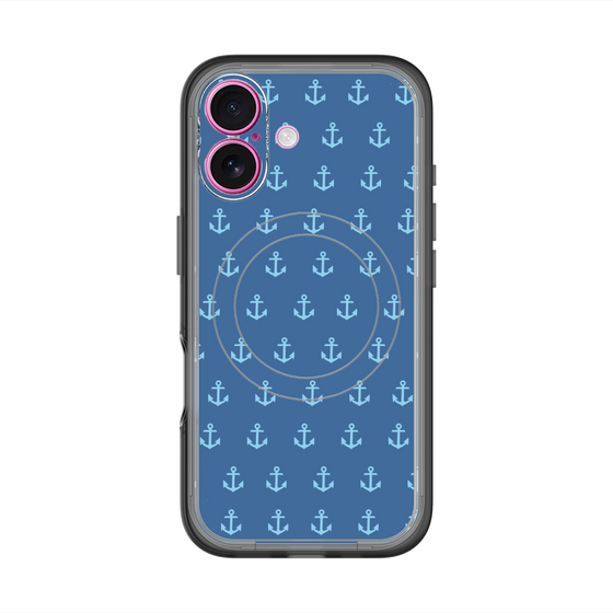 スリムプロテクションプレミアムケース with MagSafe［ Anchor - Blue ］