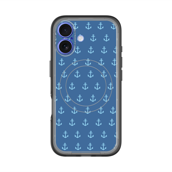スリムプロテクションプレミアムケース with MagSafe［ Anchor - Blue ］