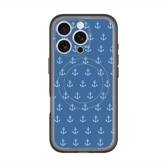スリムプロテクションプレミアムケース with MagSafe［ Anchor - Blue ］