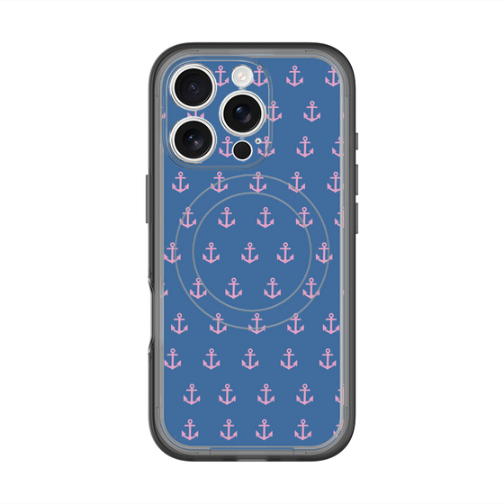 スリムプロテクションプレミアムケース with MagSafe［ Anchor - Pink ］