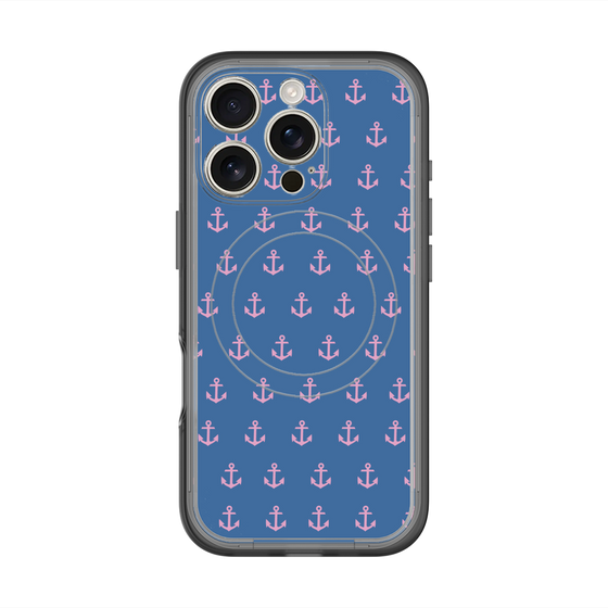 スリムプロテクションプレミアムケース with MagSafe［ Anchor - Pink ］
