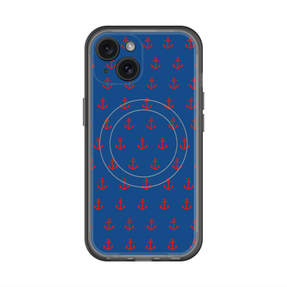 スリムプロテクションプレミアムケース with MagSafe［ Anchor - Red ］