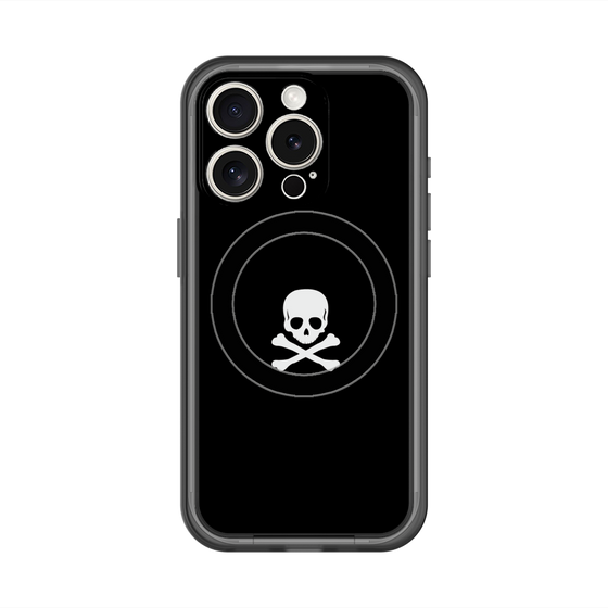 スリムプロテクションプレミアムケース with MagSafe［ スカル - Black ］